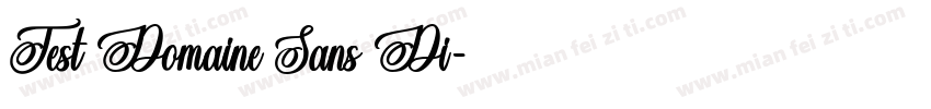 Test Domaine Sans Di字体转换